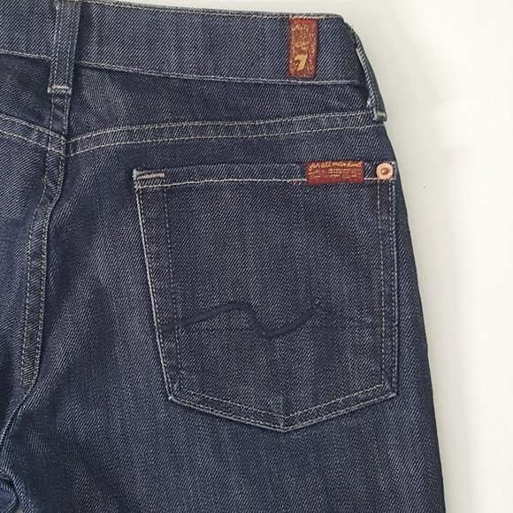 Women's 7 FOR ALL MANKIND Boot Cut Jeans Size 27 Blue - Picture 2 of 11
